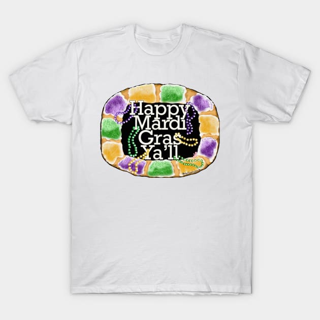 Mardi Gras King Cake T-Shirt by BRobinson